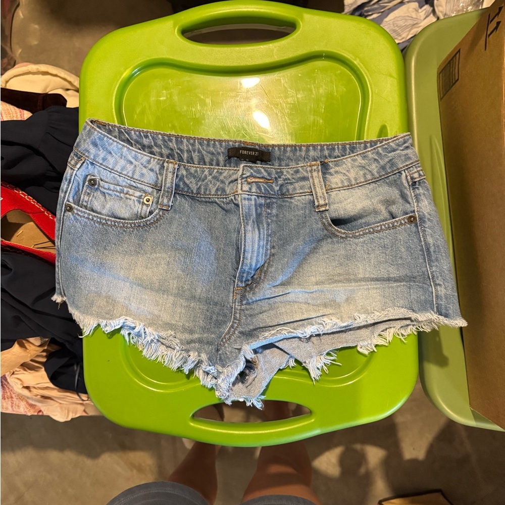 Forever 21 Light Blue Jean Shorts